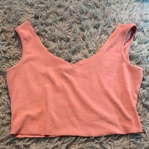 pink crop top